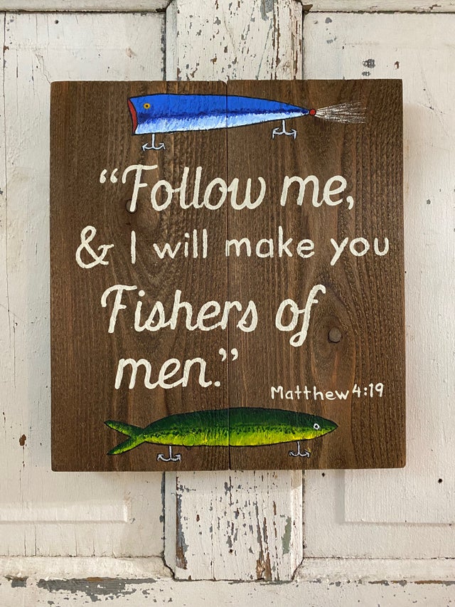 Matthew 4:19 Bible verse Scripture Fishers of men fishing lures